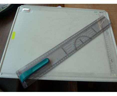 A Hebel A3 drawing board with scale rular and carry case