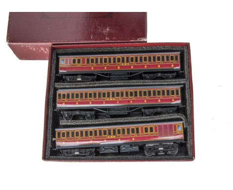 ACE Trains 0 Gauge LMS maroon EMU 3-Car Unit, with instructions, in original box, E, appears test run only, box G, some scuff