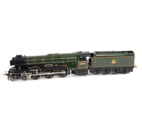 An ACE Trains 0 Gauge 2-rail or 3-rail Electric E/6 Gresley A3 Class 4-6-2 Locomotive and Tender, in lined BR early-emblem gr