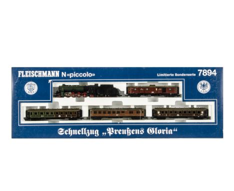 Fleischmann N Gauge Prussia's Glory Train Set, a limited edition boxed set comprising P10 2810 steam locomotive and tender wi