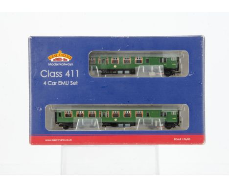 Bachmann 00 Gauge 31-425A 4-CEP EMU 7141, in late SR green, in original box, E, box VG 