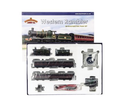 Bachmann 00 Gauge 30-052 Western Rambler Express Train Set, comprising BR green Collett Goods Locomotive and two maroon coach