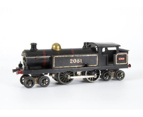 An early Hornby 0 Gauge (converted) electric No 2 LMS black 4-4-4 Tank Locomotive, in lined LMS black with red 'LMS' panel to