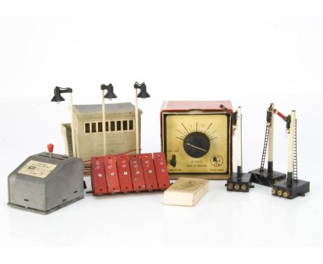 Trix TTR 00 Gauge Electrical Accessories,  including semaphore Electric Signals (12) Colour Light (4), Signal Box, Station La
