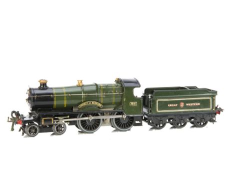 A Hornby 0 Gauge E220 Special electric 4-4-0 'County of Bedford' Locomotive and Tender, in enamelled Great (crest) Western gr