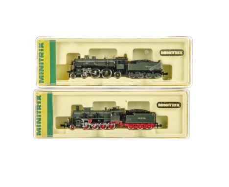 Minitrix N Gauge Bavarian Steam Locomotives and Tenders, two cased examples 12035 BR S2/5 and 2923 BR 56 5214 both of the K B