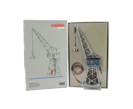 Märklin HO Gauge Digital Rotary Crane, a boxed 7651 Digital Rotary Operating Crane, E, Box G