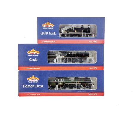 Bachmann 00 Gauge BR Steam Locomotives, 32-180 black Crab Class 2-6-0 42919, 31-166 black ex L&amp;YR 2-4-2 Tank 50636 and 31