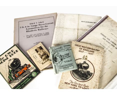 Railway Ephemera and Other Items, various items including 1849 indenture for the purchase of land in the Parish of St Michael