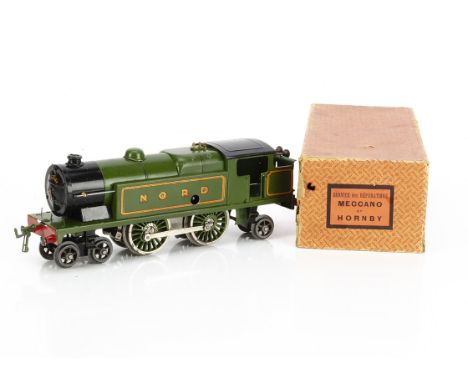 A Hornby 0 Gauge No 2 Special clockwork 'Nord' 4-4-2 Tank Locomotive, in NORD lined green without running number, VG, mech te