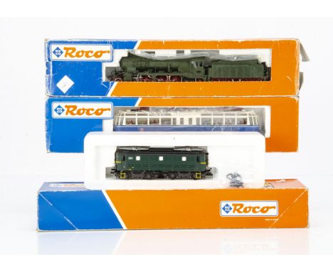 Roco H0 Gauge Locomotives and Railcar, 43201 SBB black BRB C 5/6 2-10-0 2969 Locomotive and Tender, 43216 Baureihe C 4-6-2 20