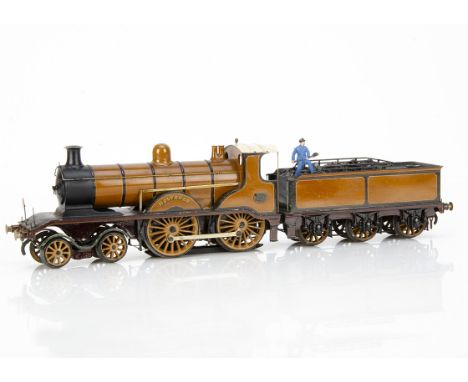 A Kit- or Scratch-built 0 Gauge 3-rail LB&amp;SCR Billinton 4-4-0 B4 class Locomotive and Tender, a nicely-made model of an o