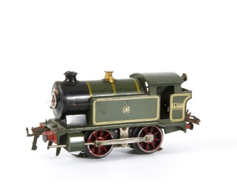 A Hornby 0 Gauge E120 electric 0-4-0 Tank Locomotive, in enamelled GWR 'shirtbutton' green as no 4560, with gold-on-black num