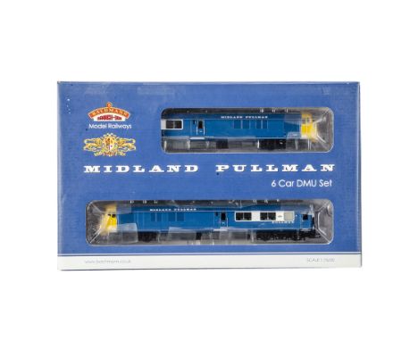 Bachmann 00 Gauge 31-256DC Midland Pullman 6-Car  Unit, in Nanking blue with yellow end, in individual boxes in outer box, E,