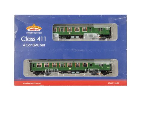 Bachmann 00 Gauge 31-425 4-CEP EMU 7105 late SR green 4-car unit, in original box, E, box G-VG, few storage marks, tear to on