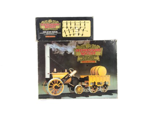 A Hornby 3½" Gauge live steam Stephenson's 'Rocket' Locomotive Set and additional track, the set reg G.100 containing gas-fir
