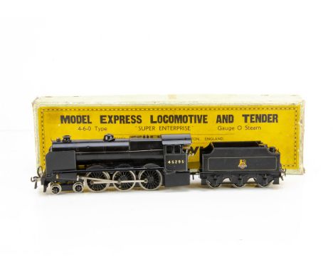 A Boxed Bassett-Lowke 0 Gauge Live Steam 'Super Enterprise' 4-6-0 Locomotive and Tender, ref 6650/0, finished in BR black wit