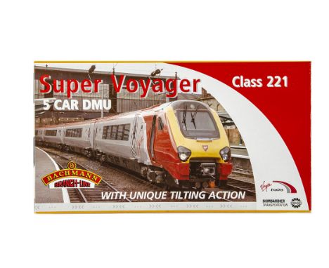 Bachmann 00 Gauge 32-625 5-Car Class 221 Virgin Super Voyager (Tilting) DMU, in individual boxes in outer box, E, boxes VG