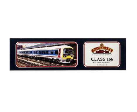 Bachmann 00 Gauge 31-025 3-Car Class 166 DMU, in Network SouthEast livery, in individual boxes with outer sleeve, E, boxes VG