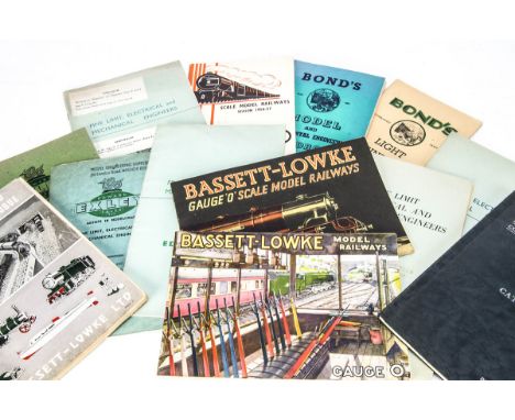 Pre-war and Later O Gauge Scale  Model Railway Catalogues, various catalogues including Leeds 1949, 1952, Bassett Lowke 1953,