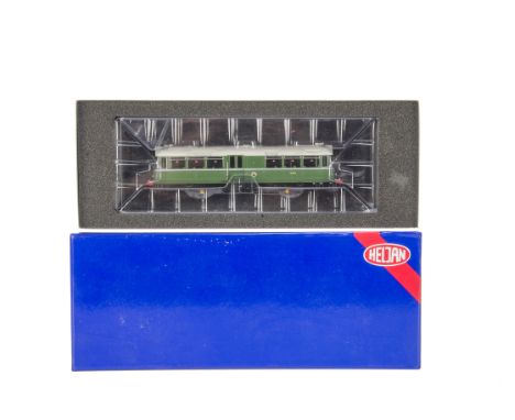 Heljan 00 Gauge 8700 BR early light green Railbus with whiskers, W&amp;M E79960, in original box, E, box VG 