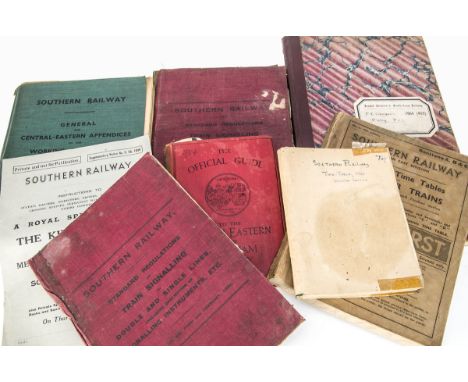 Southern Area Victorian and Later Ephemera, various items including L &amp; SW 192 Royal Train leaflets (2), 1912 S E &amp; C