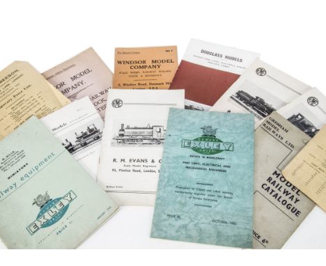 Pre-war and Later O Gauge Scale  Model Railway Catalogues, various catalogues and price lists, including James S Beeson Tempo