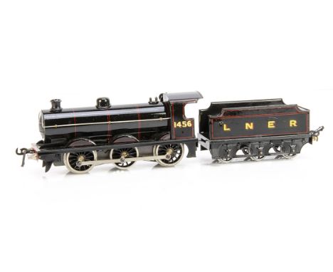 A Boxed Bassett-Lowke 0 Gauge 3-rail electric 'Standard' 0-6-0 Locomotive and Tender, in original LNER red-lined gloss black 