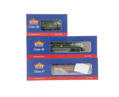 Bachmann 00 Gauge Diesel Locomotives, 32-052A BR green Class 42 Warship D823 'Hermes', 31-652 Parcels red and grey Class 47 4