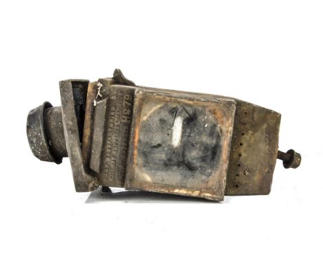 S.R. Post Mounted Cast Iron Railway Signal Lamp, an S35 Lamp by Lamp Manufacturing and Railway Supplies Ltd, marked HS 79 wit