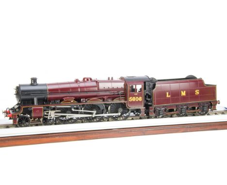 A Finescale Gauge 1 electric LMS 'Jubilee' class Locomotive and Tender 'Falkland Islands' by Fine Scale Brass, made and finis