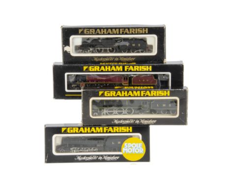 Graham Farish N Gauge LMS Steam Locomotives and Tenders, four boxed examples including 1206 Class 4P 1118, 1811 Duchess Class