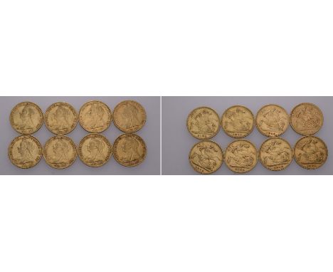 Victoria, old head, half-sovereigns (8), all 1900 P (S.3880), light marks and hairlines, about very fine to very fine, one or