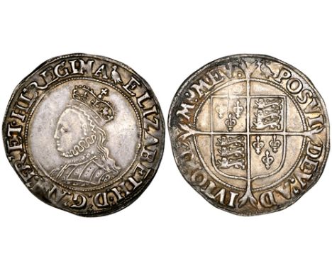 Elizabeth I, Second Issue (1560-61), shilling, m.m. martlet, crowned bust type 3C left within beaded inner circle, 6.20g (N. 