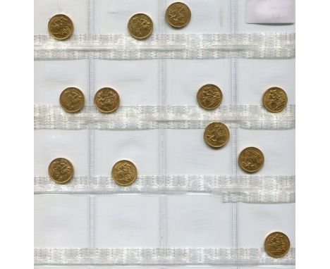 George V, half-sovereigns (12), all 1916 S (S.4009), occasional tiny nicks and hairlines in places, otherwise generally extre