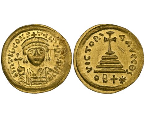 Tiberius II Constantine (578-582), light weight solidus of 21 siliquae, facing bust, rev., cross potent (MIB 5; DO 38; S. 446