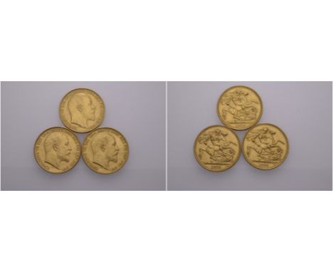 Edward VII, Coronation, 1902, matt proof two-pounds (3) (S.3968), light bagmarks and occasional tiny nicks, generally extreme