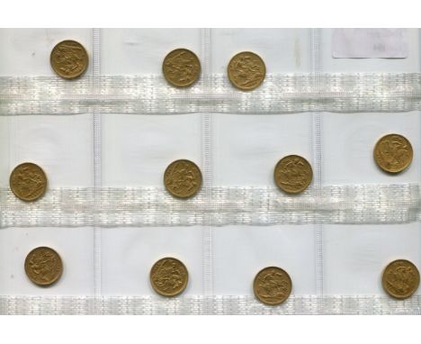 Victoria, old head, half-sovereigns (11), 1897 S (9), 1900 S (2) (S.3881), light marks and hairlines, two very fine or better