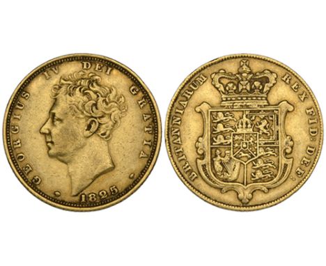 George IV, sovereign, 1825, bare headed bust type (S. 3801), better than fine