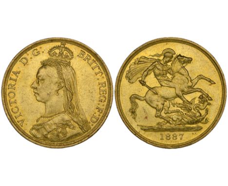 Victoria, Jubilee, 1887, two-pounds (S.3865), bagmarked, with just one or two tiny nicks to edge and small scratch by tail or