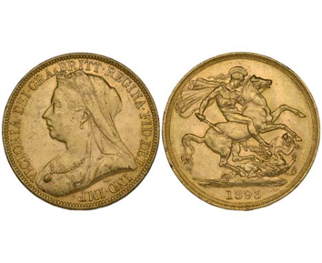 Victoria, old head, 1893, two-pounds (S.3873), light bagmarks, minor obverse hairline and tiny reverse nicks, extremely fine 