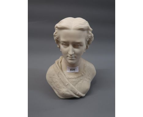 19th Century Copeland Parian Bust after E M Miller, for the Crystal Palace Art Union, published 1863. portrait of a Royal Pri