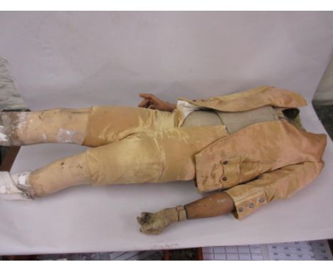 Early 20th Century French wooden, composition and fabric covered boy mannequin by P. Imans, Paris (head and feet lacking, rig