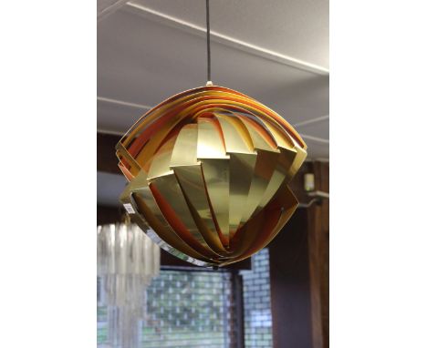 1960's Lyfa ' Konkylie ' ceiling light, designed by Louis Weisdorf 