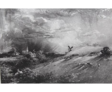 John  Constable and David Lucas, two mezzotint engravings ' Summer Afternoon After a Shower ', and ' Spring ', both artist's 