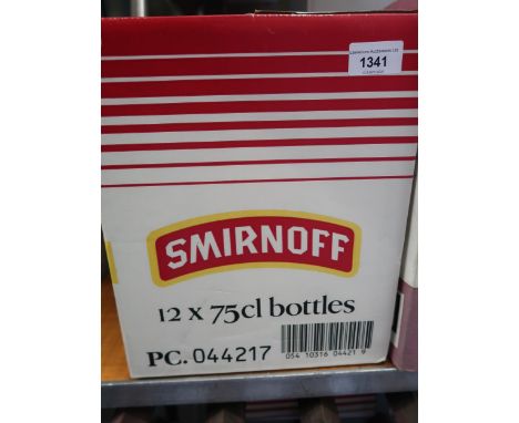 Smirnoff Vodka, twelve 75cl bottles 