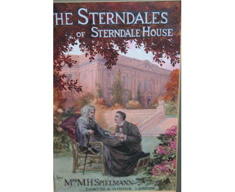 William Pitcher, an original watercolour illustration for a book jacket, ' The Sterndales of Sterndale House ', 9ins x 6ins a