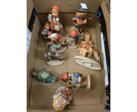 Group of ten various Goebel Hummel figuresAll in good condition, some crazing 