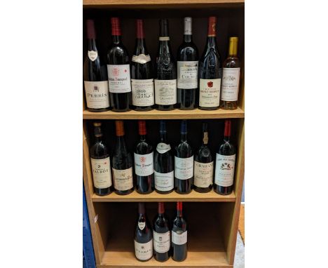 Wine and port to include 2 x Perrin Vacqueyras, 1 x Chateau du Courlat Lussac-Saint Emilion, 1 x Pauillac, 1x Chateauneuf du 