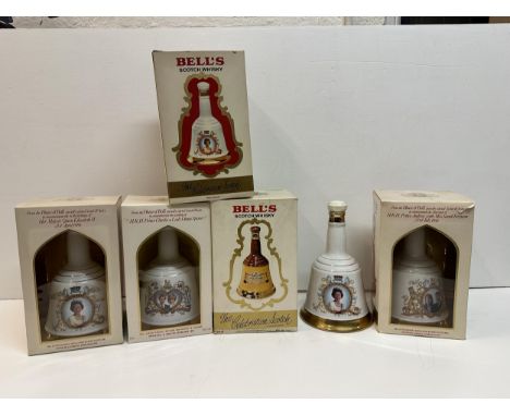 Six ceramic Wade Bells Whisky bells and contents, Location:If there is no condition report shown, please request 